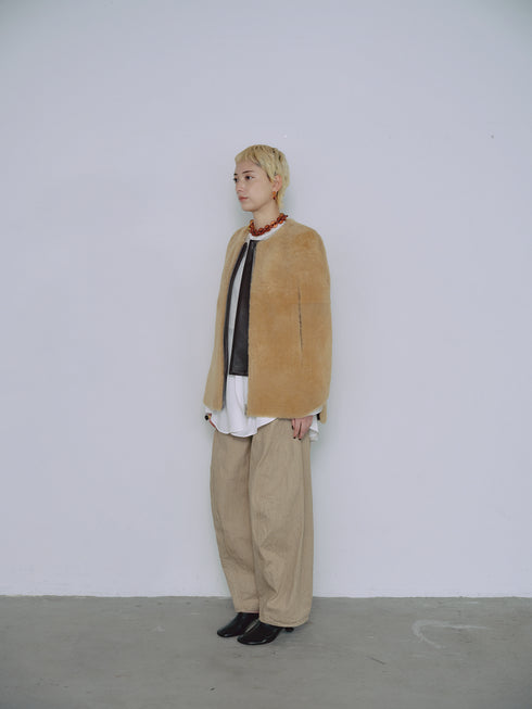 1201. Elise shearling cape jacket(予約商品)※ギフトあり