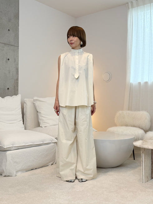 silk taffeta sleeveless blouse