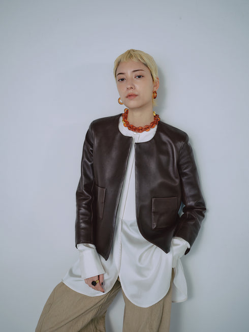 1205. Entrefino lamb leather jacket 02(予約商品)