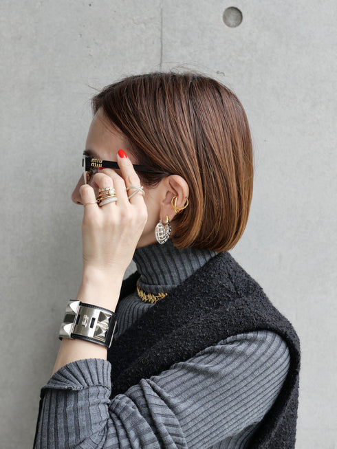 1214. line rib turtle knit(予約商品)