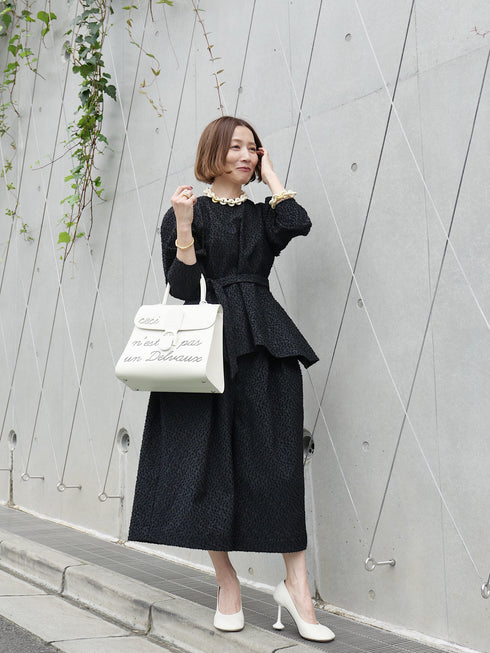 1224. jacquard form peplum top(先行予約)
