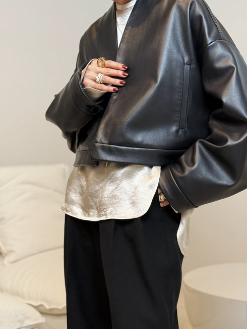 Entrefino lamb leather jacket