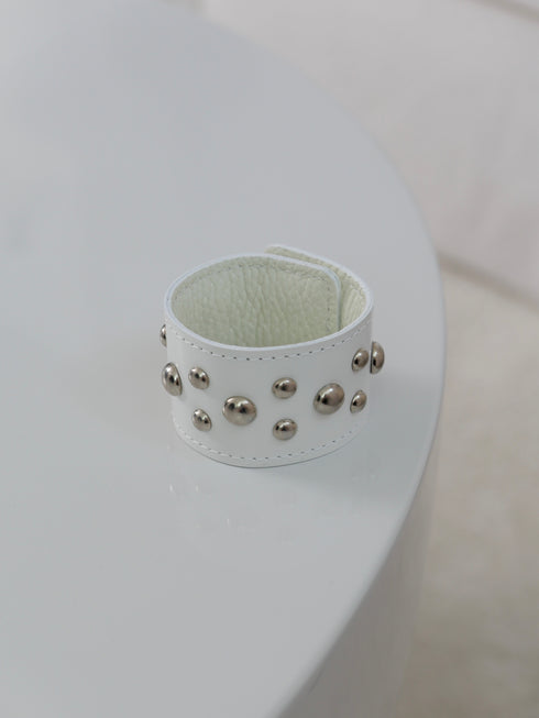 524. studs leather bangle