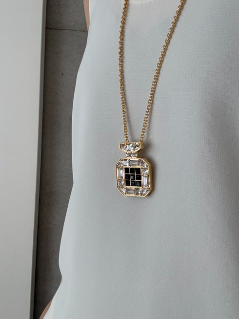 perfume brooch necklace