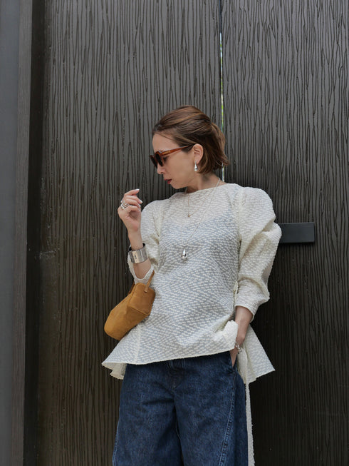 1224. jacquard form peplum top(先行予約)