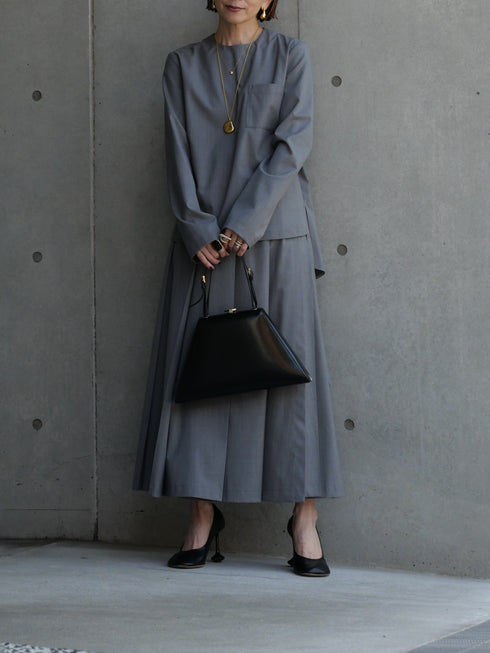 wrap pleats skirt(予約商品)