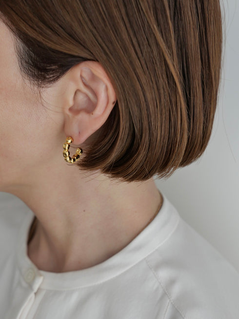435. kotama brass hoop pierce/earring