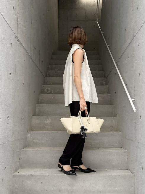 silk taffeta sleeveless blouse