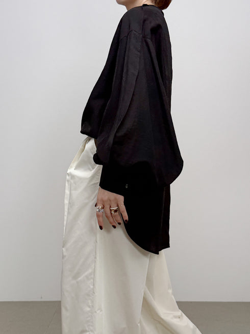 sheer volume sleeve blouse