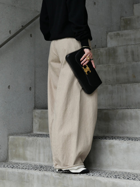 1206. cocoon denim-vintage beige(予約商品)