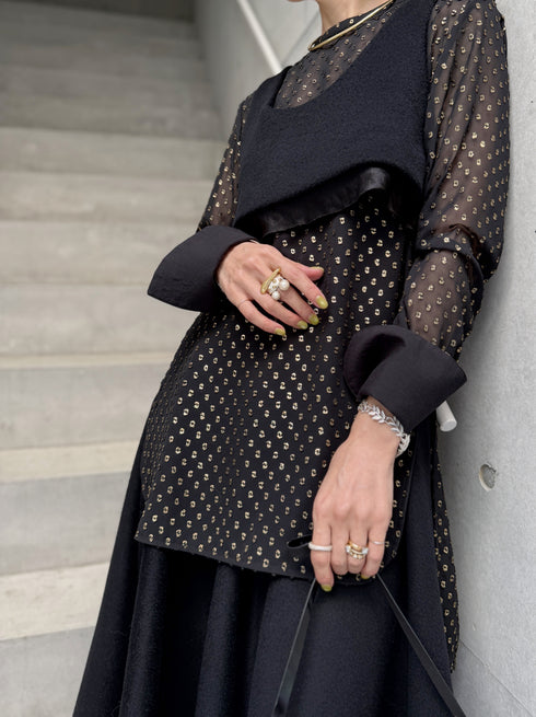 sheer dot dress shirt