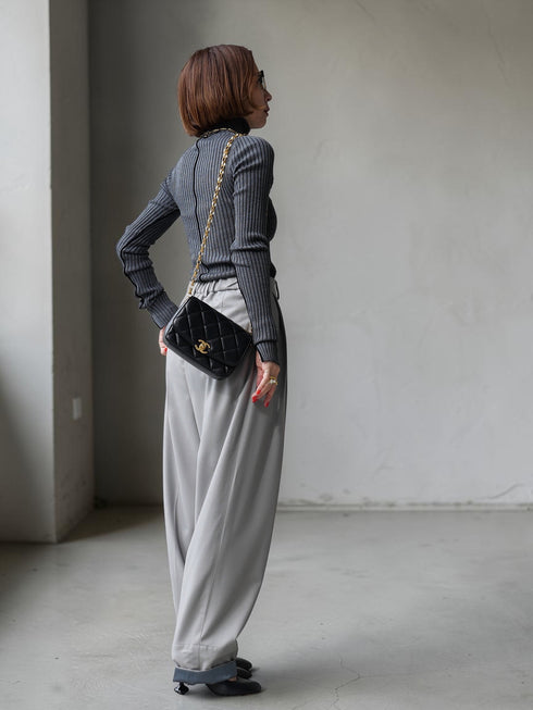 1214. line rib turtle knit(予約商品)