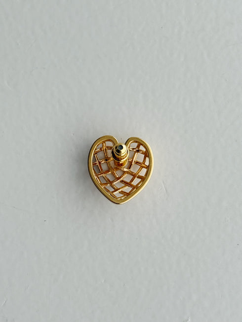 peekaboo heart petite pierce/earring