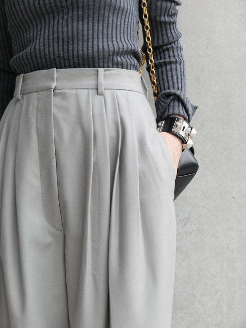 1214. line rib turtle knit(予約商品)