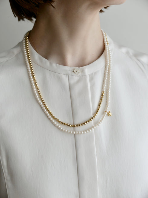 "NEW" star&pearl long necklace (先行予約販売)