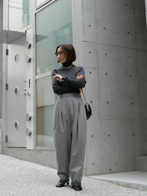 1214. line rib turtle knit(予約商品)