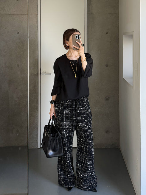 1025. Italian tweed easy pants