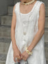 1099. rich linen fringe tank(予約商品)
