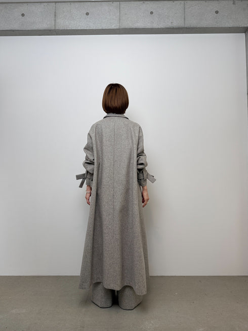 3piece - flannel wrap coat