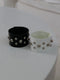 524. studs leather bangle