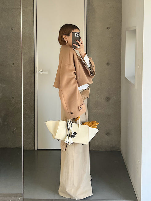 【basic line】cylinder wide pants(即納)