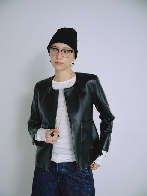 1205. Entrefino lamb leather jacket 02(予約商品)