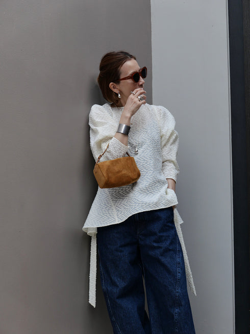1224. jacquard form peplum top(先行予約)