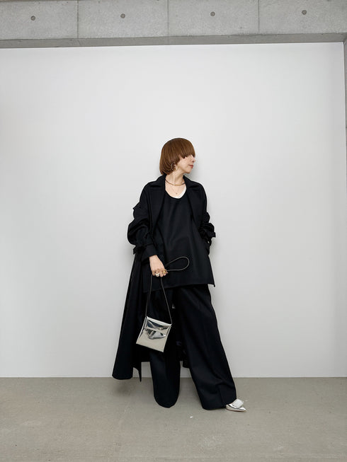 3piece - flannel wrap coat