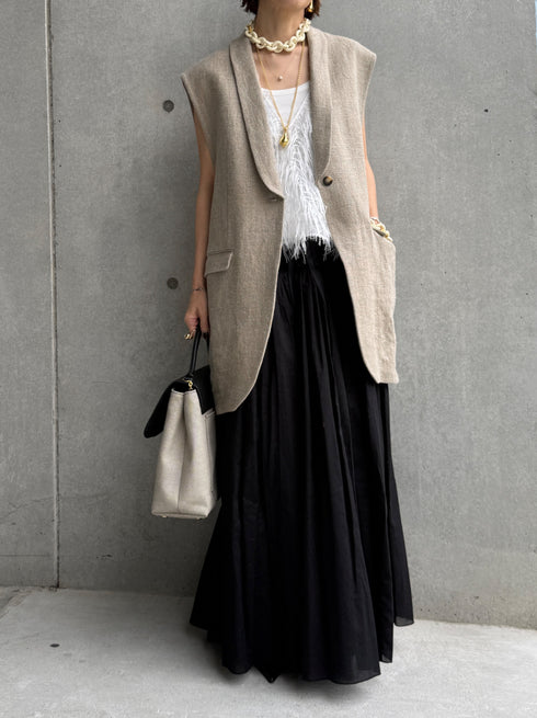 1017. rich linen jilet