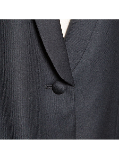 silk wool shawl collar jacket