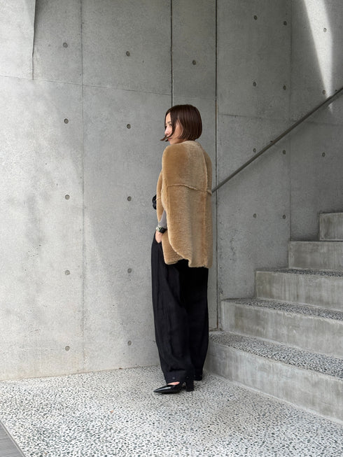 1201. Elise shearling cape jacket(予約商品)※ギフトあり