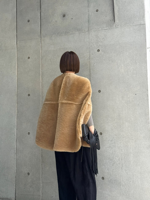 1201. Elise shearling cape jacket(予約商品)※ギフトあり
