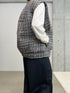 egg zip vest(wool tweed)