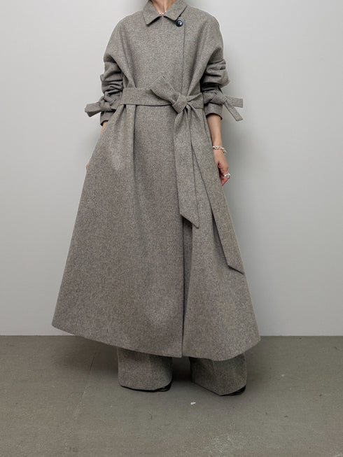 3piece - flannel wrap coat