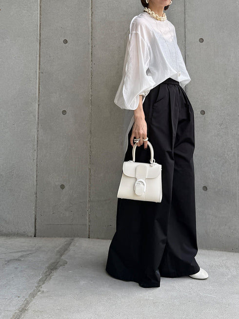 sheer volume sleeve blouse