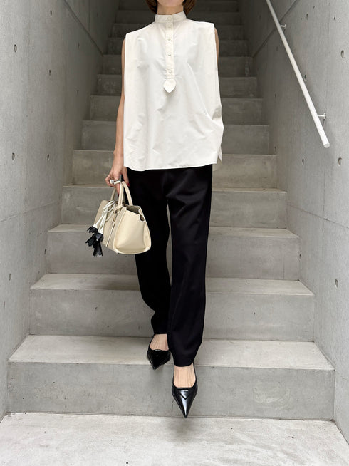 silk taffeta sleeveless blouse