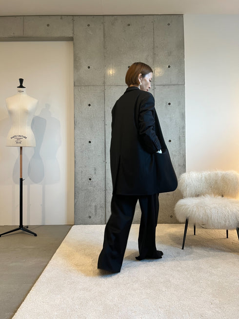 silk wool shawl collar jacket