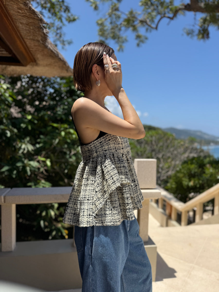 Italian tweed bustier｜CHIEKO+(チエコプラス)公式通販