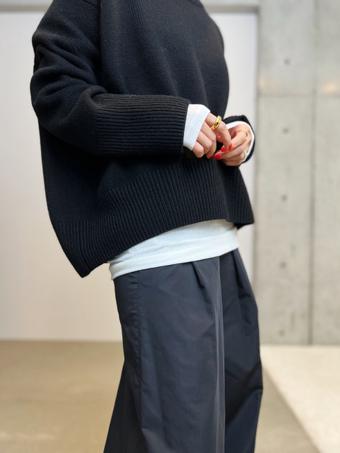 【basic line】All day long cutsew(cashmere &silk blend)(即納)