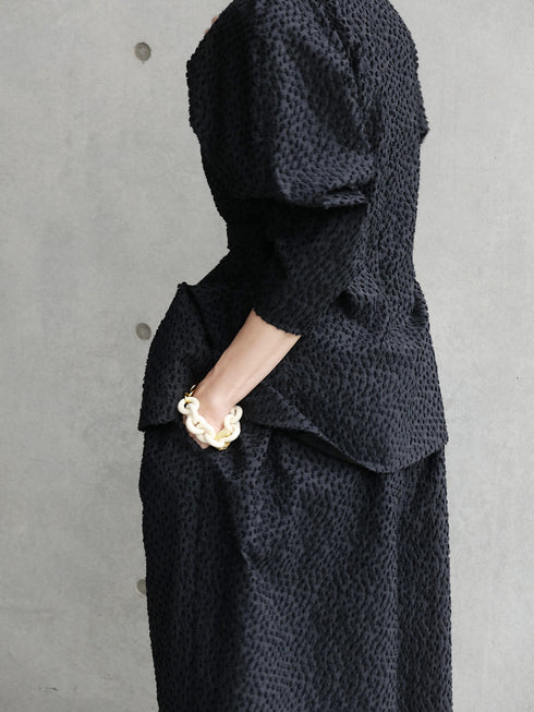 1224. jacquard form peplum top(先行予約)