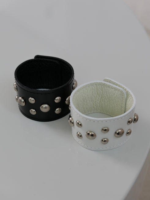 524. studs leather bangle