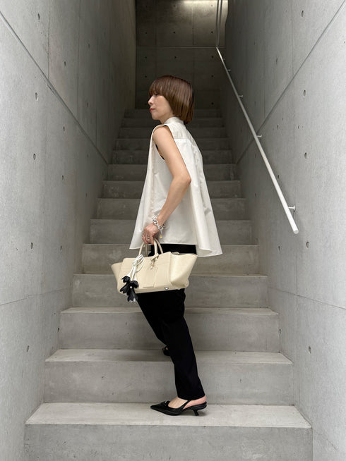 silk taffeta sleeveless blouse