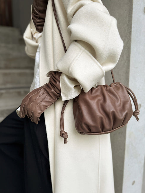 lamb leather shoulder bag