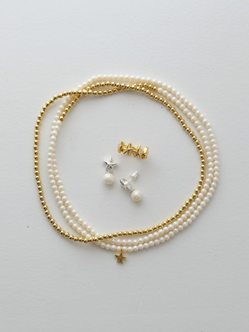 "NEW" star&pearl long necklace (先行予約販売)