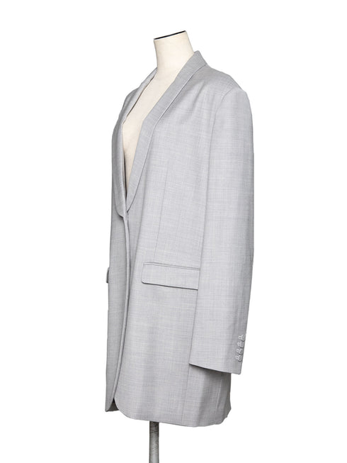 silk wool shawl collar jacket