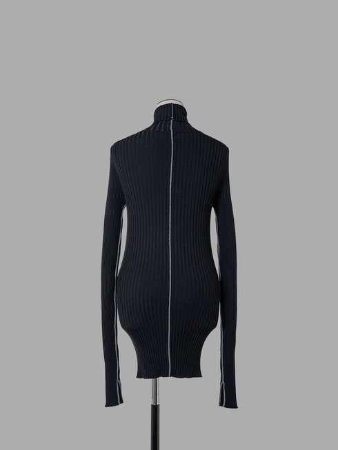 1214. line rib turtle knit(予約商品)
