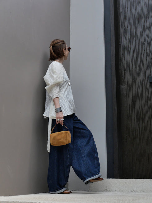 1224. jacquard form peplum top(先行予約)