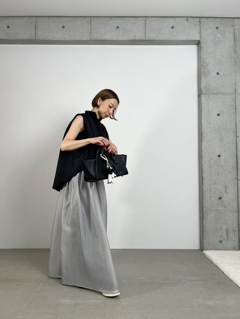 silk taffeta sleeveless blouse