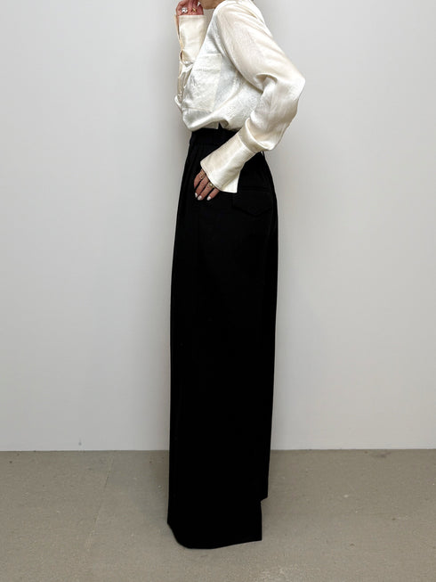 center press wide pants - virgin wool