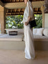 1011. cupro-cotton cylinder wide pants